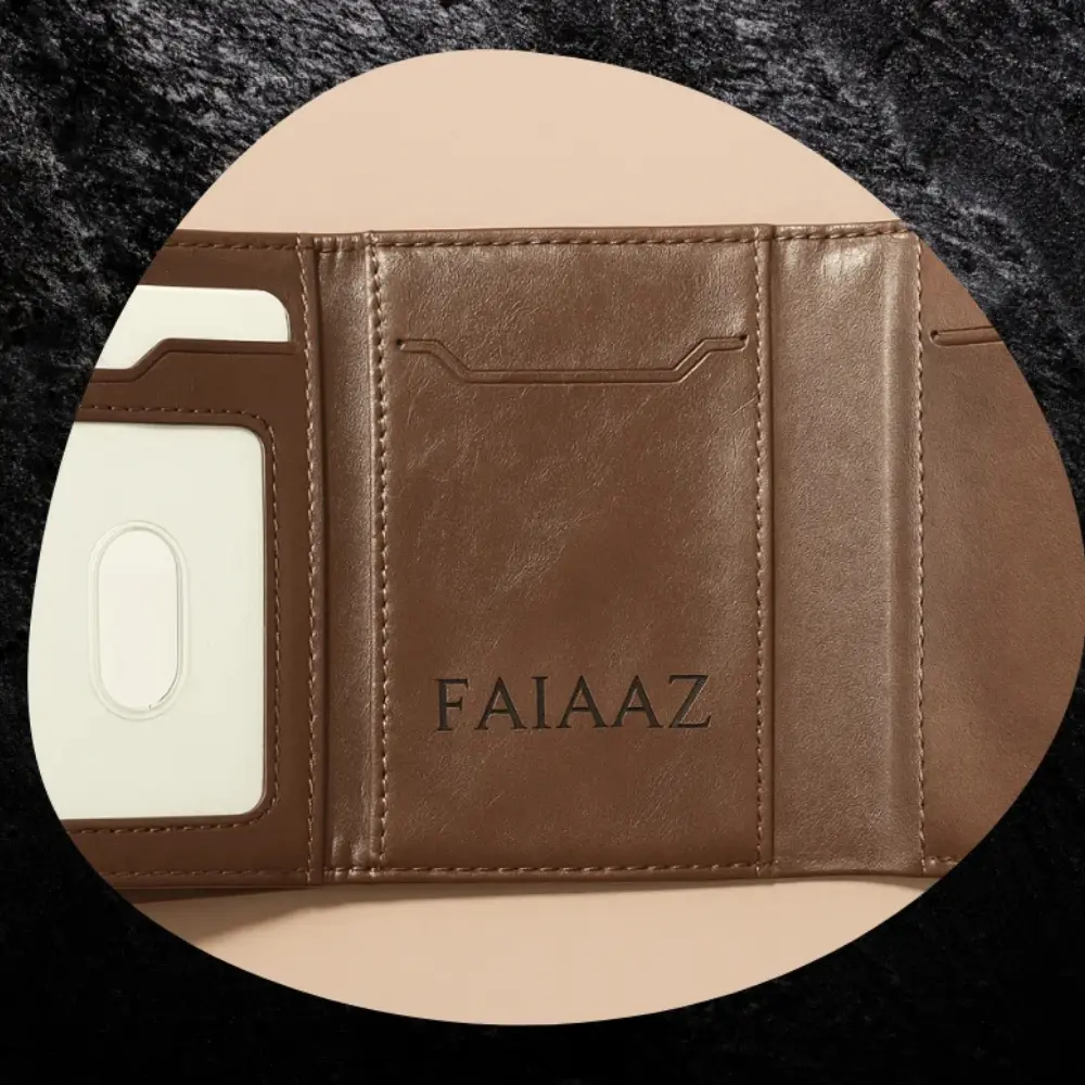 Full Grain RFID wallet personalized message engraving