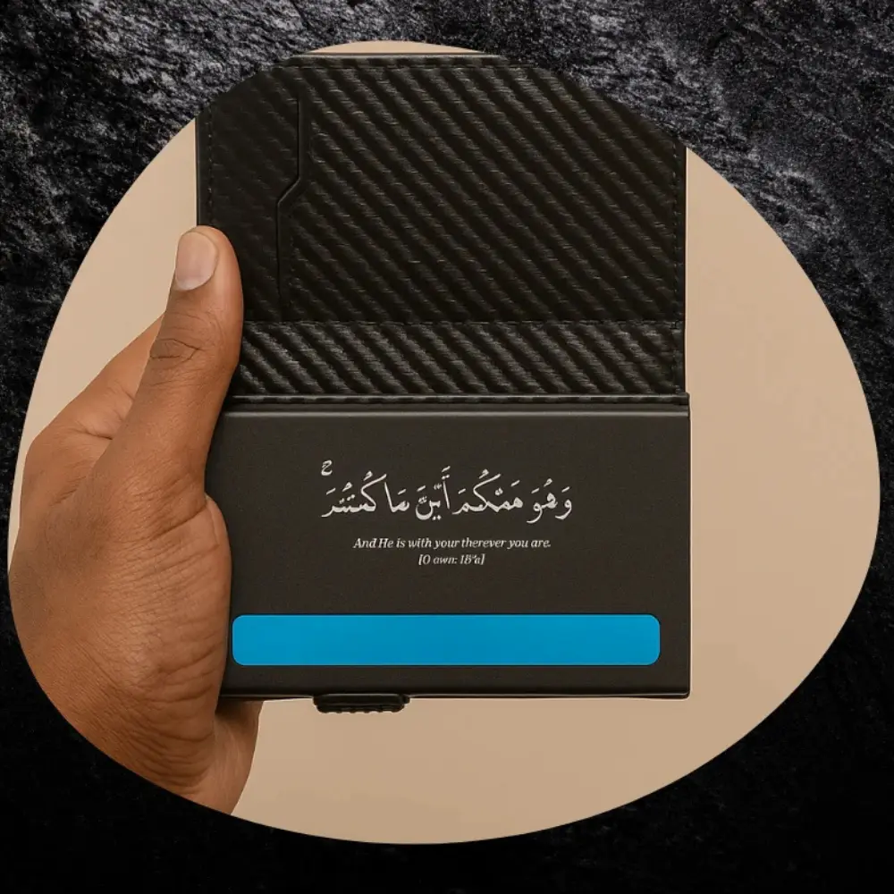 Full Grain RFID wallet personalized message engraving